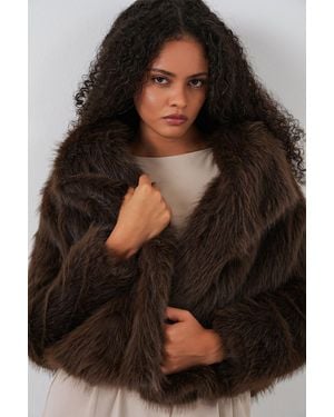 Bigdart Regular Fit Faux Fur Coat - Black