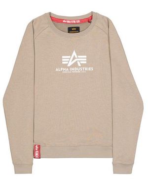 Alpha Industries New Basic Big Logo Sweatshirt - Naturel