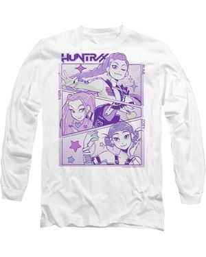 K-Pop Demon Hunters Adult Huntr/X Anime Long-Sleeved T-Shirt - Grey