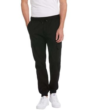Original Penguin Taps Toelopende Uniseks Cargo Broek Met Koord (zwart)
