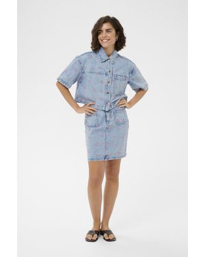 Kaffe Denim Rok Kababena Denim Rok Regular Fit - Blauw