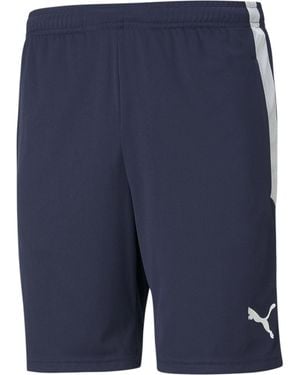 PUMA Voetbalshort Voor Met Teamliga-Logo Voor Trainingen (Peacoat/Wit) - Blauw