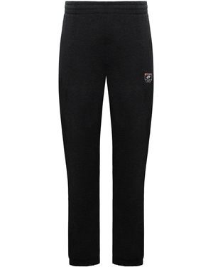 Lotto Leggenda Contrast Print Track Trousers Cotton - Black