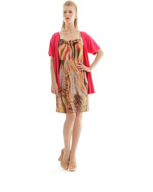 Conquista Open Front Vest Met Korte Mouwen - Rood
