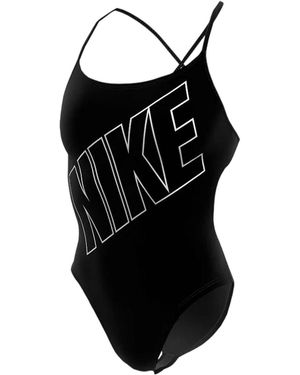 Nike Slanke Eendelige Badpak Voor - Zwart
