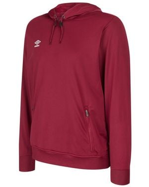 Umbro Club Essential Hoodie (New Claret) - Red