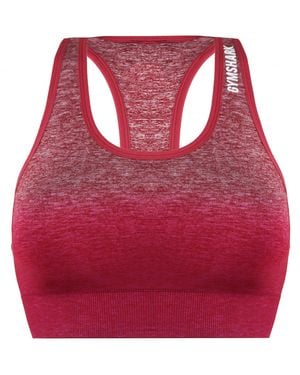 GYMSHARK Naadloze Ombre Burgundy Sportbeha - Rood