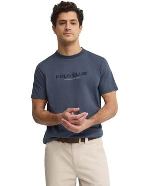 POLO CLUB Short Sleeve Crew Neck T-Shirt - Blue