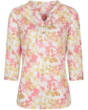 Mountain Warehouse Petra Blouse Met Bladerenprint En Driekwart Mouwen - Roze