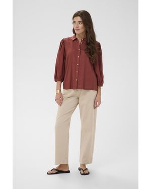 Cream Overhemd Met Lang Mouwen Crjune Overhemd Met Lang Mouwen Regular Fit - Rood