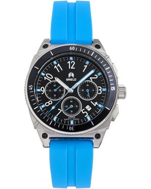 Shield Sonar Chronograph Strap Watch W/Date - Blue
