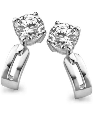 Orphelia 925 Sterling Stud Earrings - White