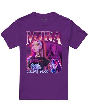 K-Pop Demon Hunters Adult Mira Huntr/X T-Shirt - Purple