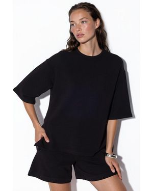 Busem Loose-Fit Crew Neck T-Shirt - Black