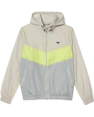 Lacoste Herenblouson Met Logo En Doorlopende Ritssluiting /Geel) - Grijs