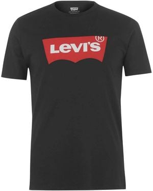 Levi's Batwing Logo T-Shirt (Zwart, Rood)