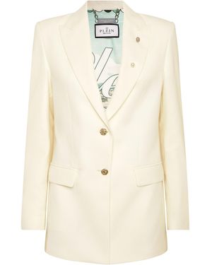 Philipp Plein Racing Blazer Boyfriend Fit - Wit