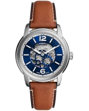 Fossil Heritage Horloge Bruin Me3263 - Blauw
