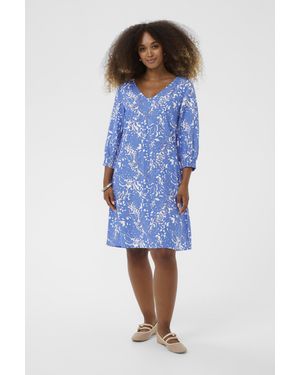 Cream Jurk Crtiah Jurk Regular Fit - Blauw