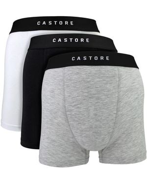 Castore 3-Pack Katoenen Boxershorts Zacht Comfortabel Ondersteunend Ondergoed - Zwart