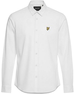 Lyle & Scott Regular Long-Sleeved Shirt Cotton - White
