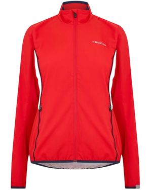 Head Club Logo Volledige Rits Trainingsjack - Rood
