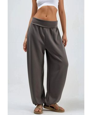 Busem Mid-Waist Rechte Pull-On Broek - Grijs