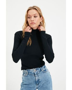 Trendyol Rechte Blouse - Zwart