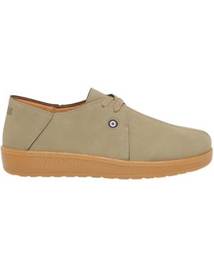 Lambretta Sneakers Met Logo En Plateauzool - Naturel