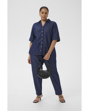 Kaffe Casual Broek Kcjada Casual Broek Regular Fit - Blauw