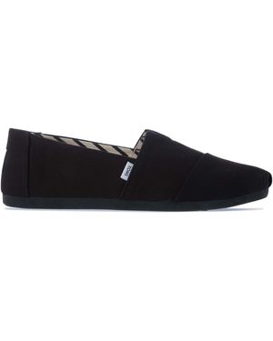 TOMS Recycled Cotton Alpargata Espadrille Court Shoes - Black