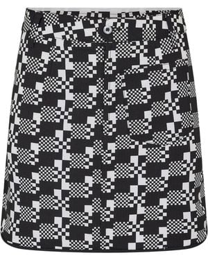 PUMA Golfskort Met Pied-De-Poule-Patroon Voor - Zwart