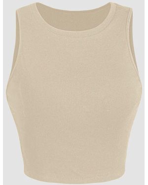Hiccup Basic Crop Top - White