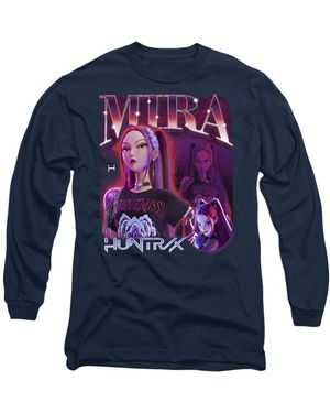 K-Pop Demon Hunters Adult Huntr/X Mira Long-Sleeved T-Shirt - Blue