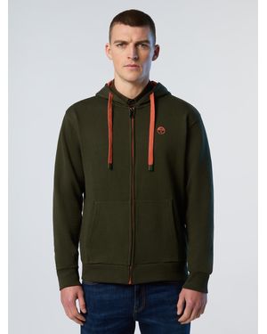North Sails Hoodie With Embroidered Logo - Groen