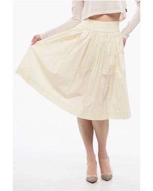 Woolrich Hoog Getailleerde Cirkelblouse - Naturel