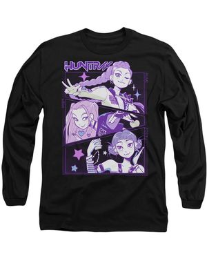 K-Pop Demon Hunters Adult Huntr/X Anime Long-Sleeved T-Shirt - Grey