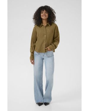 Kaffe Overhemd Met Lang Mouwen Kavera Regular Fit Brown - Blauw