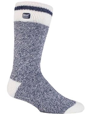 Heat Holders Twist Patterned Thermal Socks - Blue