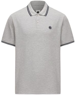 Pretty Green Barton Korte Mouwen Polo Shirt (Grijs Marl)