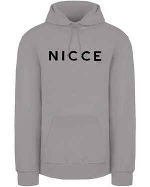 Nicce London Original Logo Chalk Hoodie - Grey