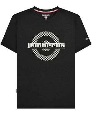 Lambretta Target Two Tone T-Shirt Cotton - Black