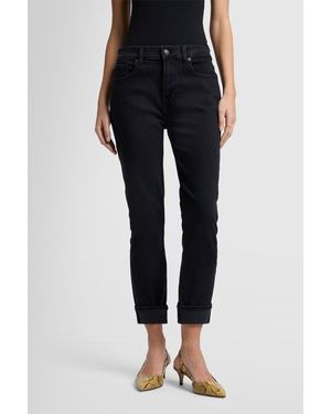 7 For All Mankind Ladies Jeans Relaxed Skinny Boyfriend Fit - Black