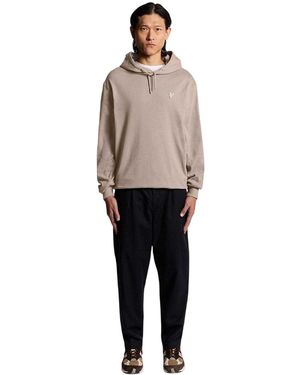 Lyle & Scott Hoodie Van Katoenmix, Zwaar Gewicht, Normale Pasvorm - Grijs