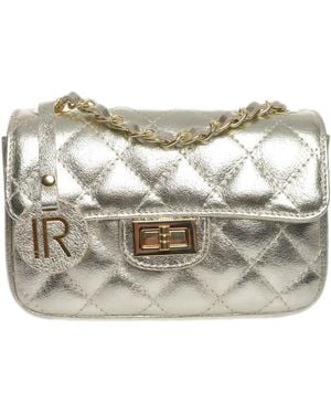 Isabella Rhea Goud Rundleer Tas - Grijs