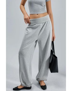Busem Mid-Waist Rechte Pull-On Broek - Grijs
