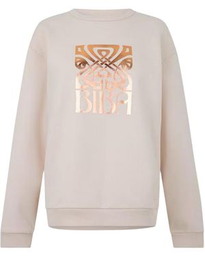 Biba Sweatshirt Met Grafische Print En Relaxte Pasvorm - Wit