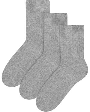 Steve Madden 3 Pairs Wool Dress Socks - Grey