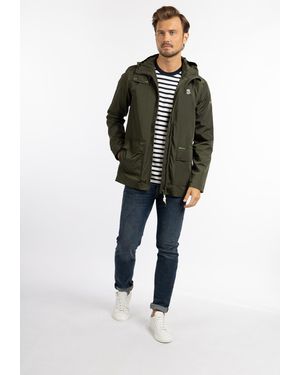 Schmuddelwedda Regenjas Bridgeport Militaire Olijf - Zwart