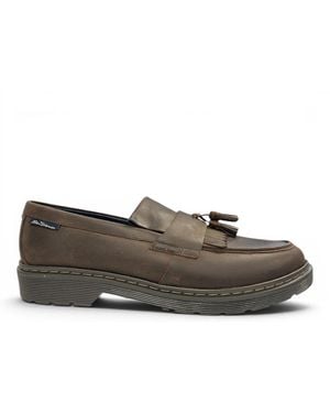 Ben Sherman Leather Tassel Loafer Shoes - Grey